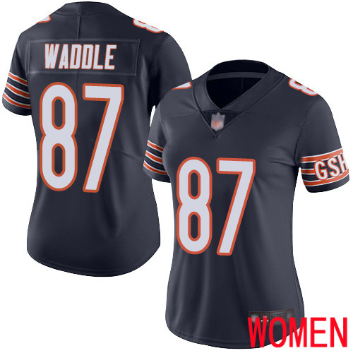 Chicago Bears Limited Navy Blue Women Tom Waddle Home Jersey NFL Football #87 Vapor Untouchable